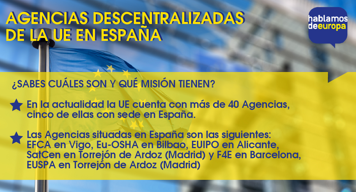 Diversas agencias de la Europea tienen sede en España. ¿Sabes cuáles son y qué misión tienen?